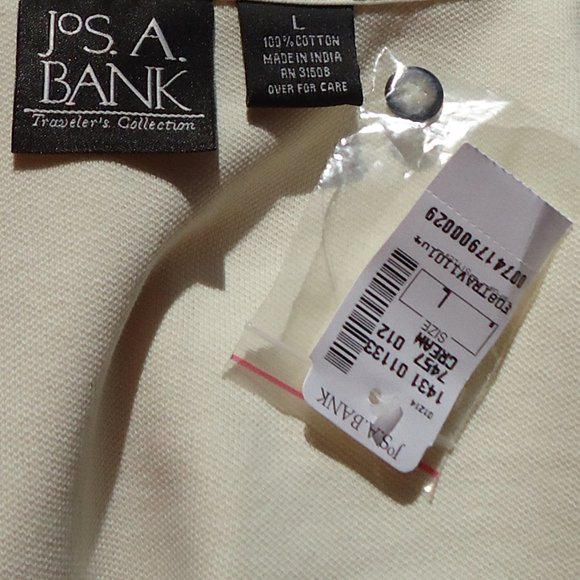NWT. SIZE L. JOS. A. BANK The traveler long sleeve polo shirt. - Picture 11 of 16